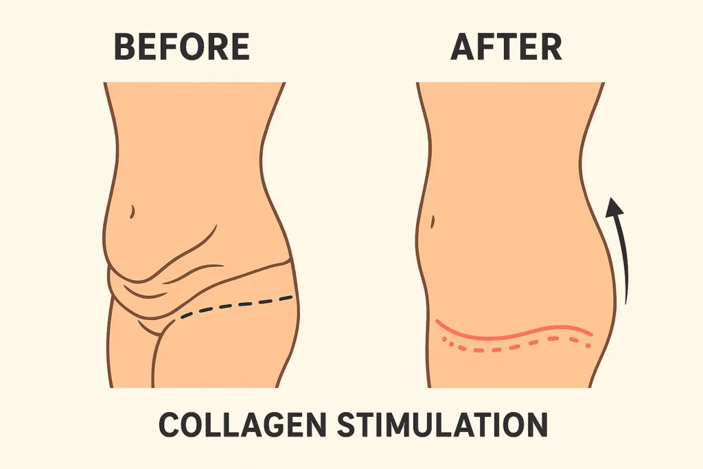 Before and after results for sagging skin after weight loss injections Tewkesbury