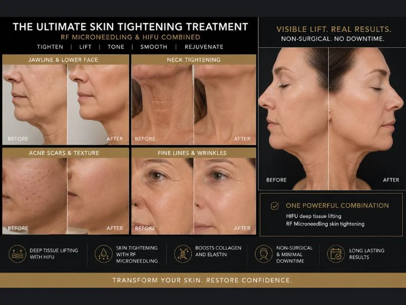 Results of combined treatment for the ultimate skin tightening treatment Tewkesbury