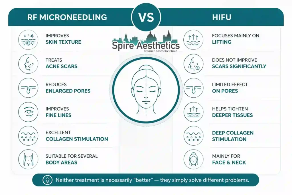 RF Microneedling vs HIFU: Which Treatment Gives Better Results Tewkesbury?
